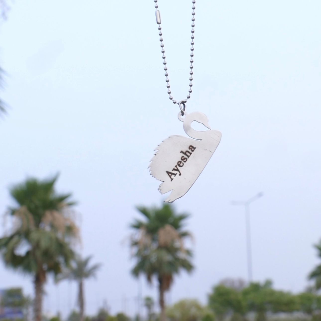 Customize swan Locket